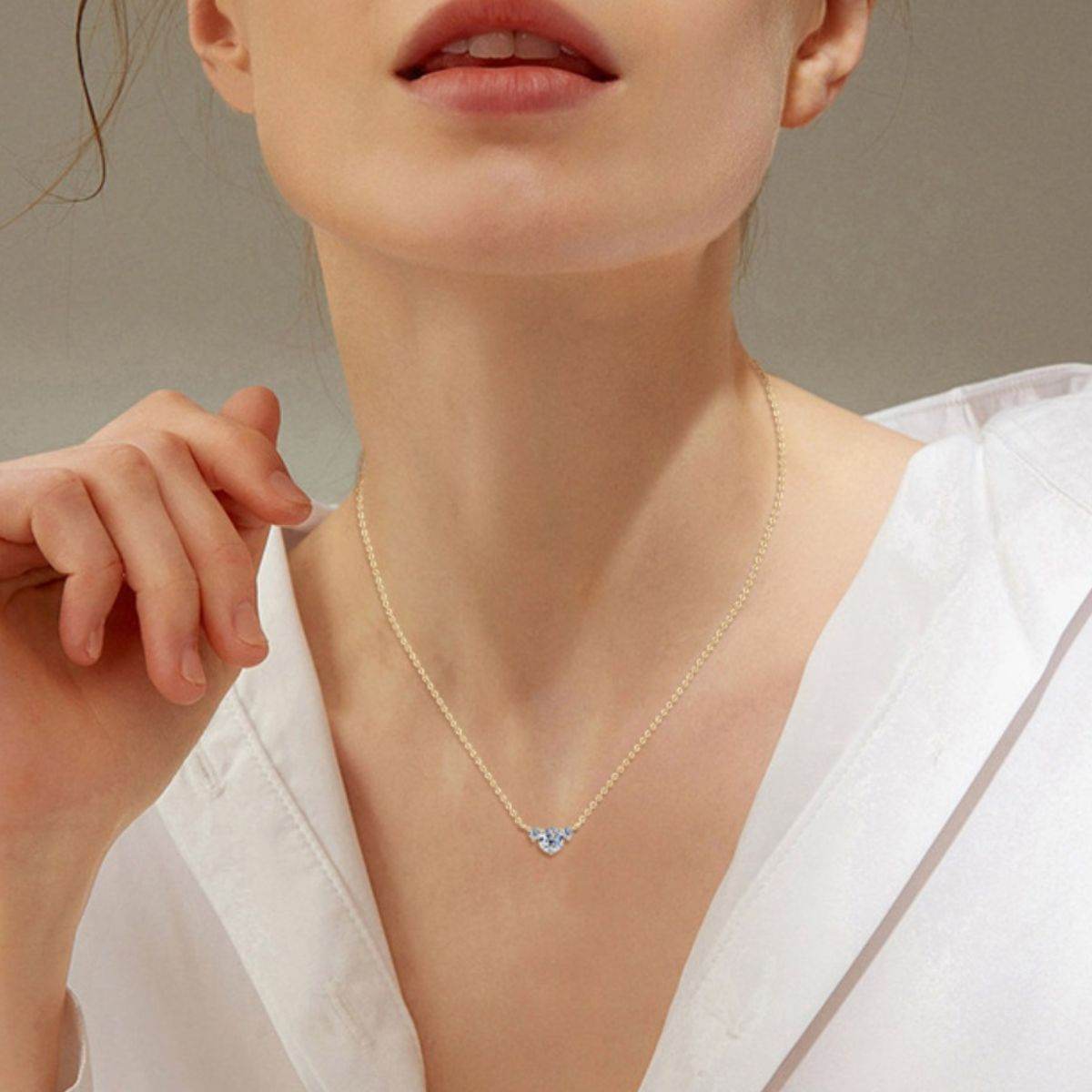 1.2 Carat Moissanite 925 Sterling Silver Necklace - Delanoir