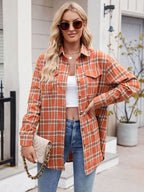 Mandy Plaid Button Up Long Sleeve Shirt - Delanoir