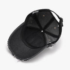 Distressed Adjustable Cotton Baseball Cap - Delanoir