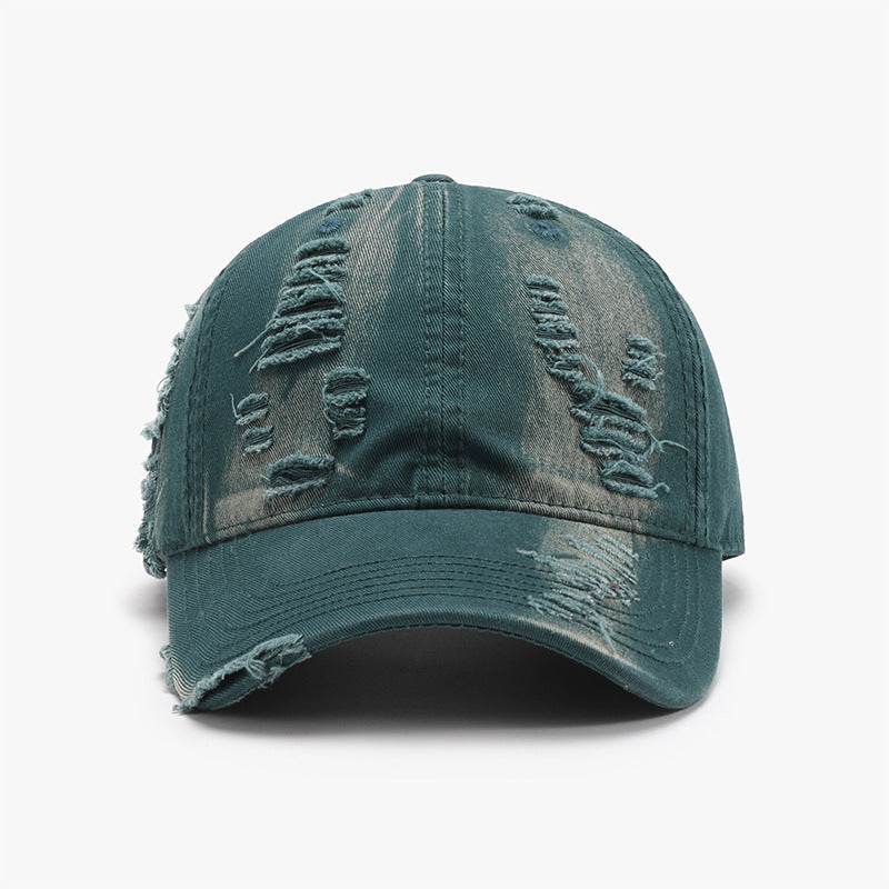Distressed Adjustable Cotton Baseball Cap - Delanoir