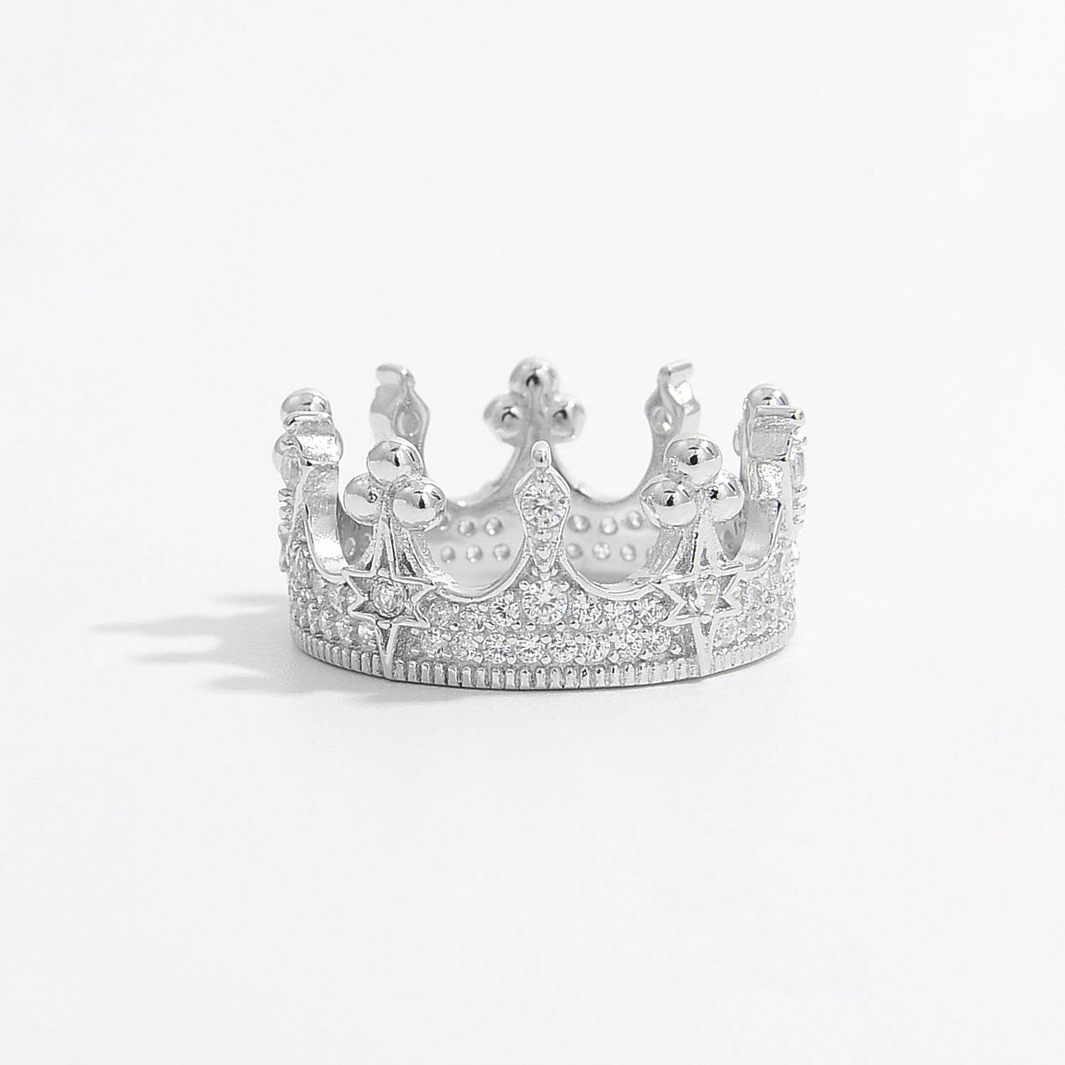 Crown Shape Zircon 925 Sterling Silver Ring - Delanoir