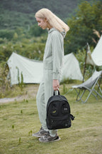 Himawari Waterproof Canvas Backpack Bag with Removable Coin Purse - Delanoir