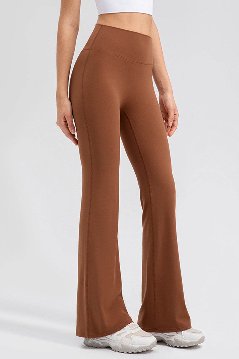 High Waist Straight Active Pants - Delanoir