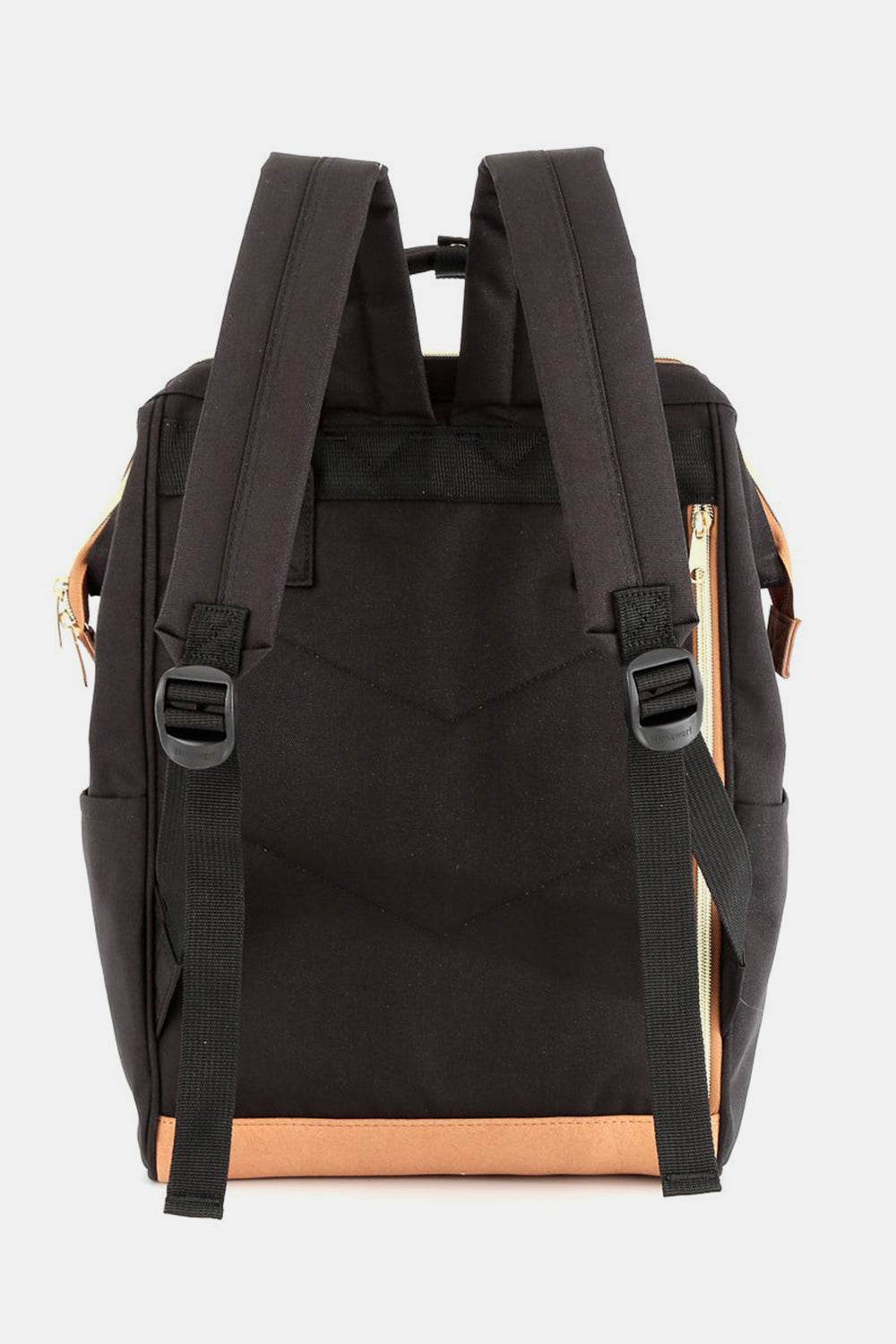 Himawari Contrast Waterproof Canvas Backpack Bag with Side Pockets - Delanoir