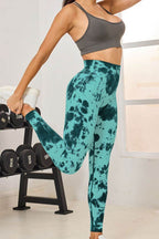 Tie-Dye High Waist Active Leggings - Delanoir