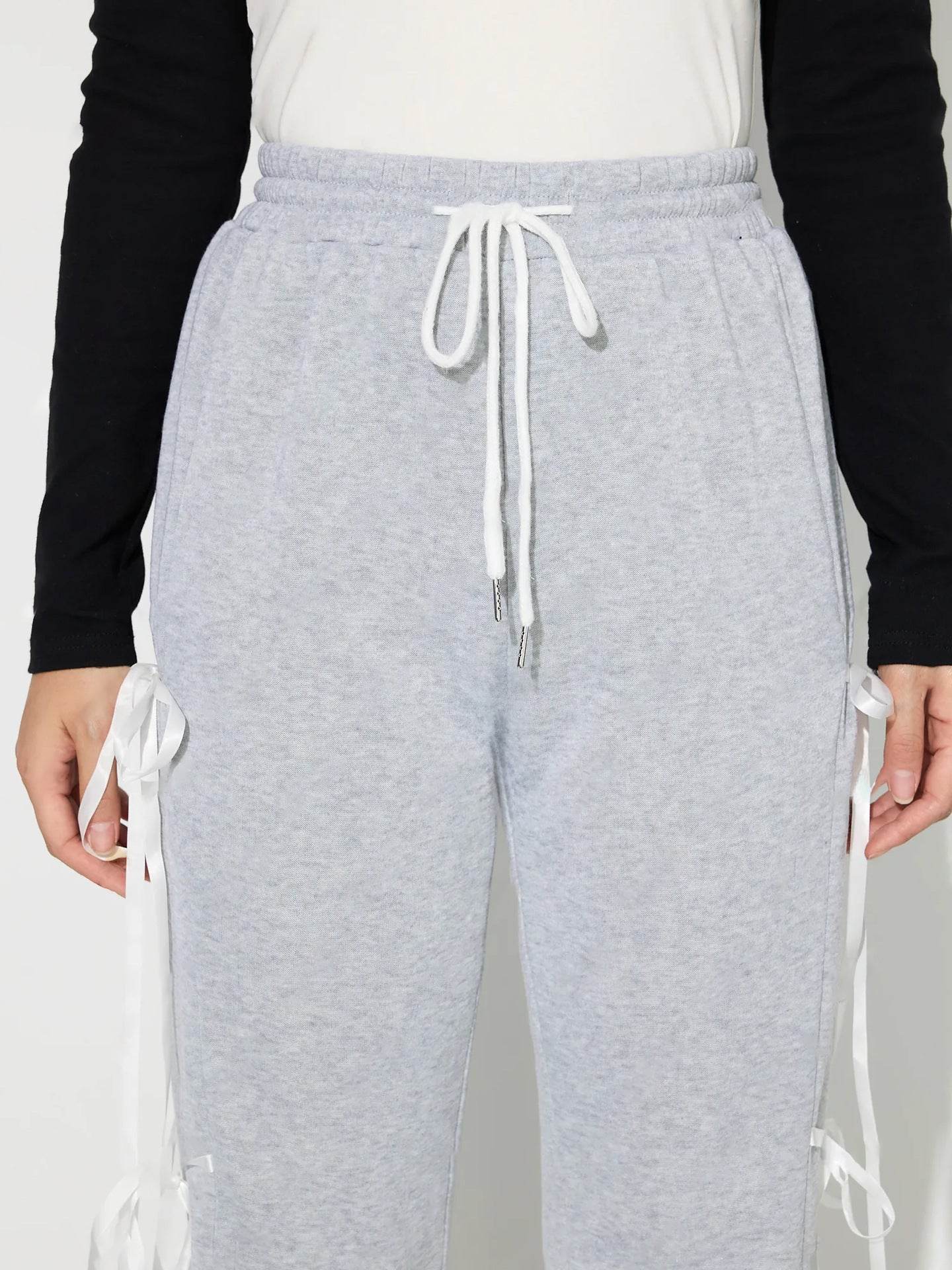 Drawstring Bow Pants - Delanoir