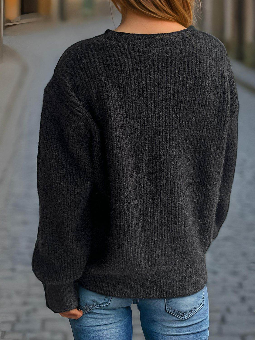 Button Down Long Sleeve Cardigan - Delanoir