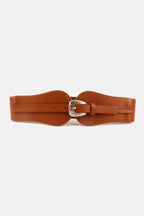 Wide Elastic Belt with Alloy Buckle - Delanoir