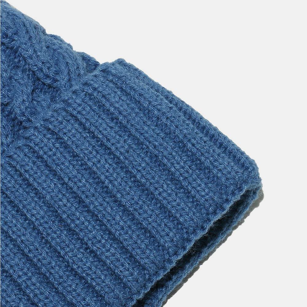Cable Knit Winter Hat with Pompom - Delanoir