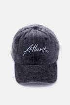 Zenana Washed ATLANTA Embroidered Baseball Cap - Delanoir