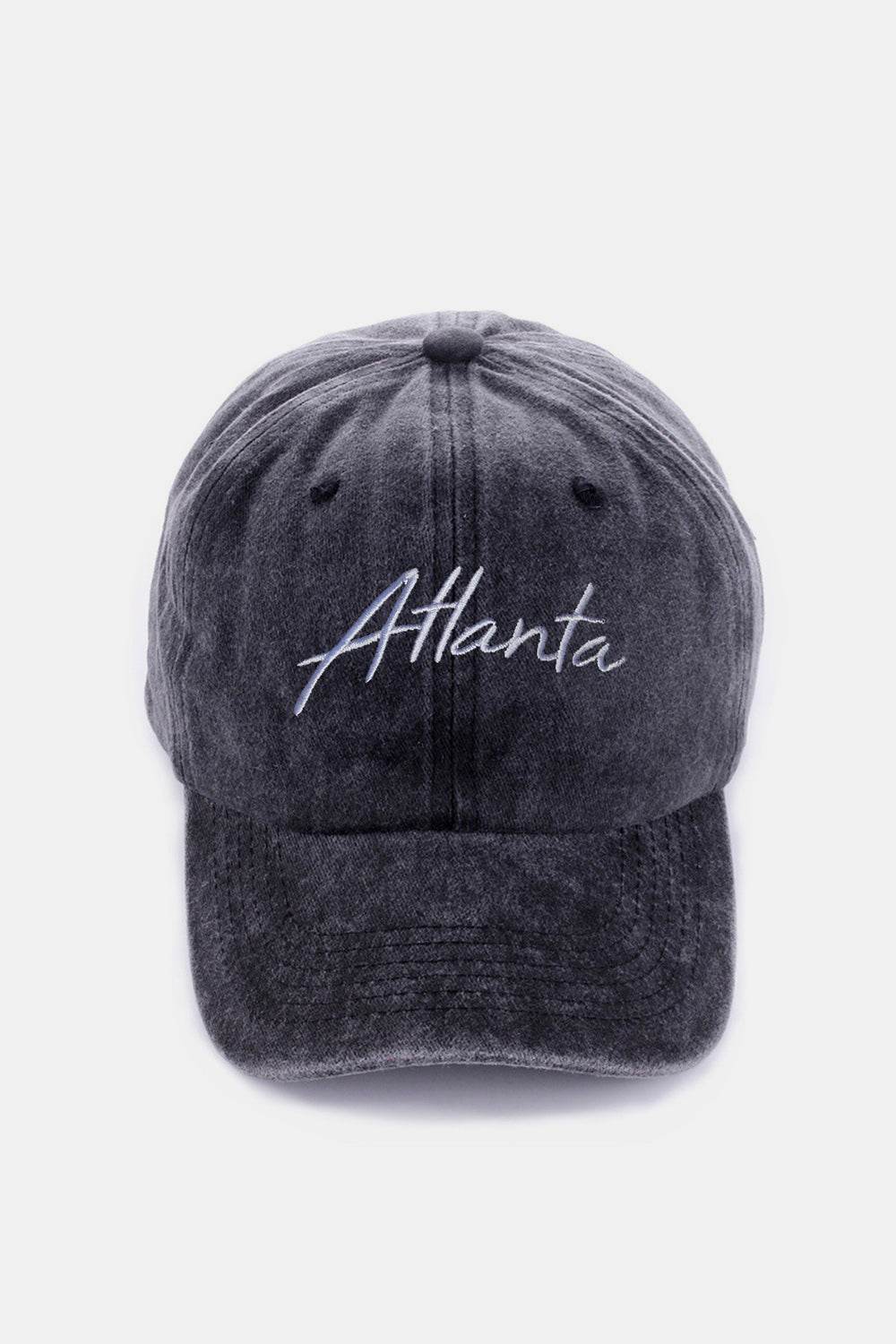 Zenana Washed ATLANTA Embroidered Baseball Cap - Delanoir