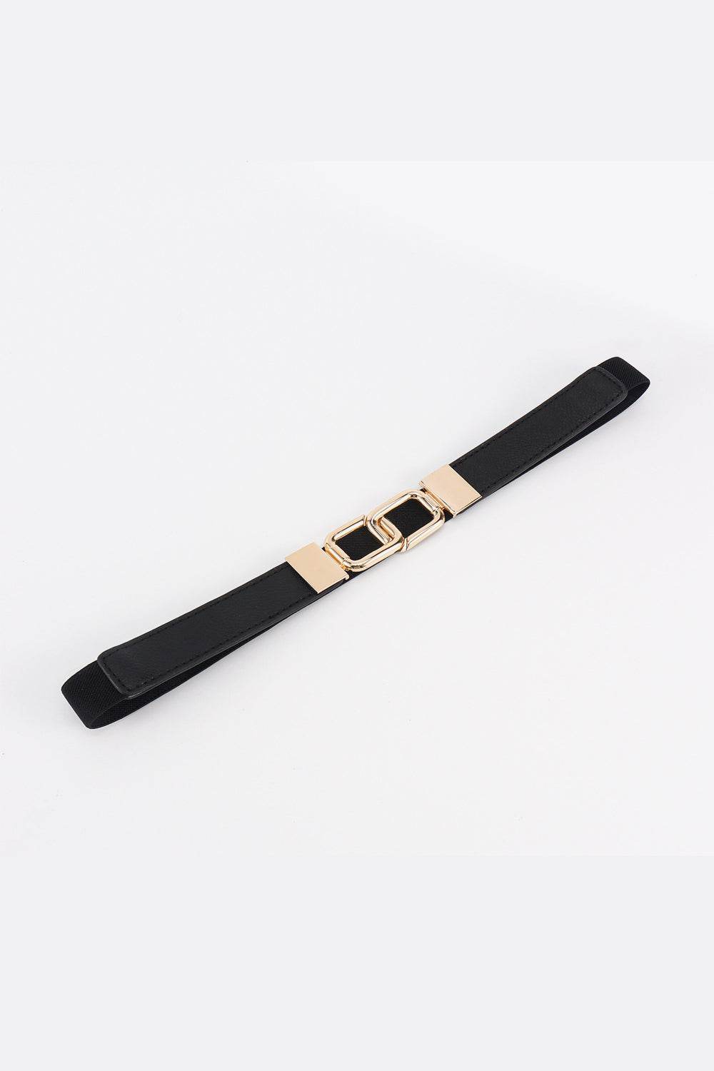 Geometric Double Buckle Elastic Belt - Delanoir