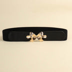Alloy Buckle Elastic Belt - Delanoir