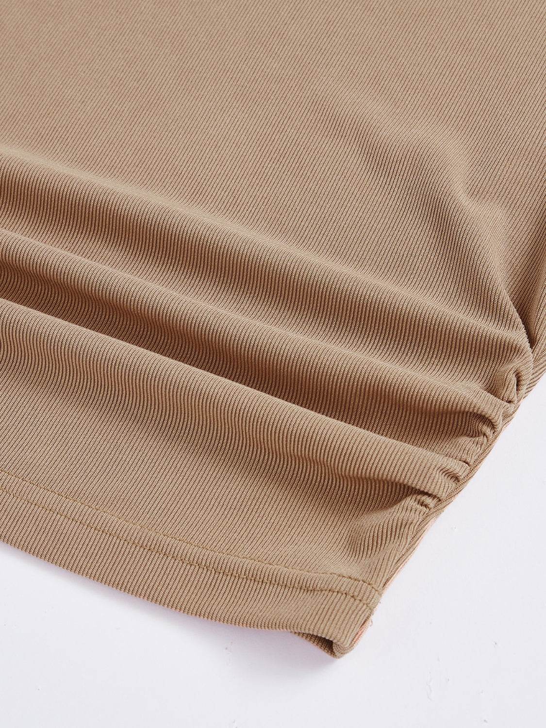 Round Neck Long Sleeve Top and Skirt Set - Delanoir