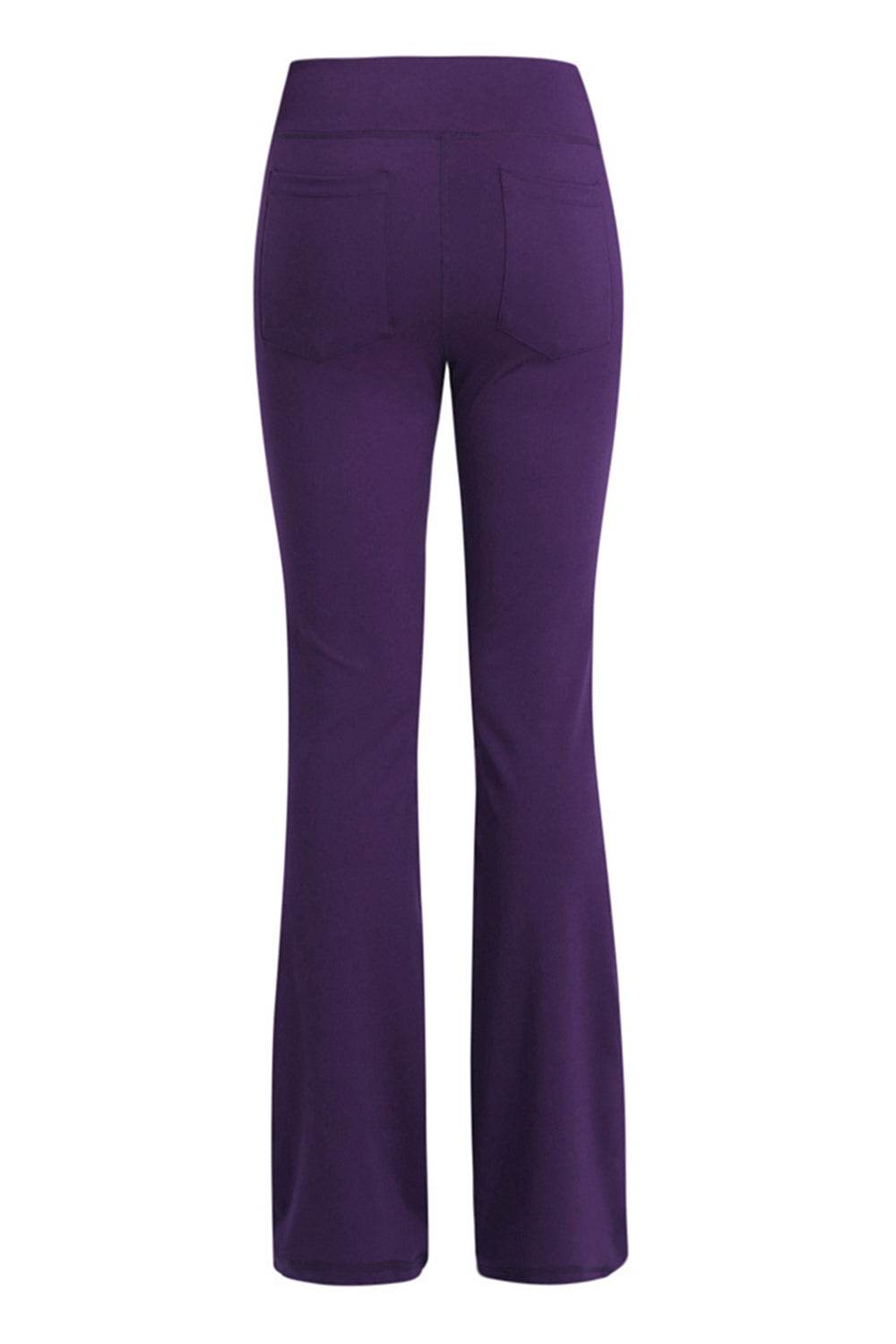 Pocketed High Waist Active Pants - Delanoir