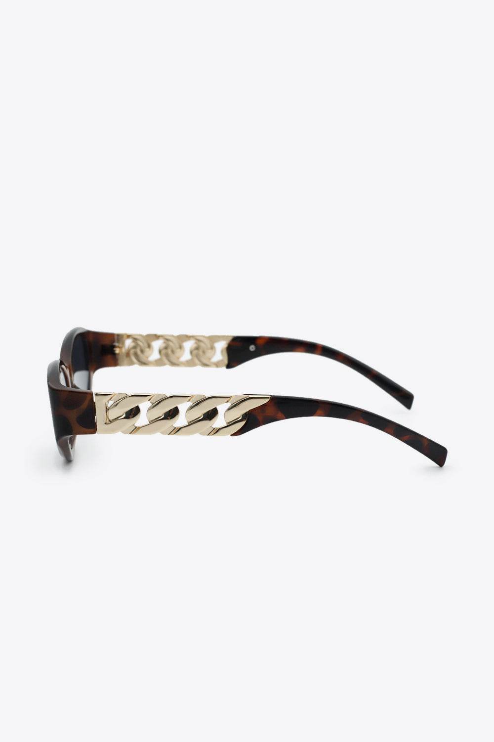 Chain Detail Temple Cat Eye Sunglasses - Delanoir