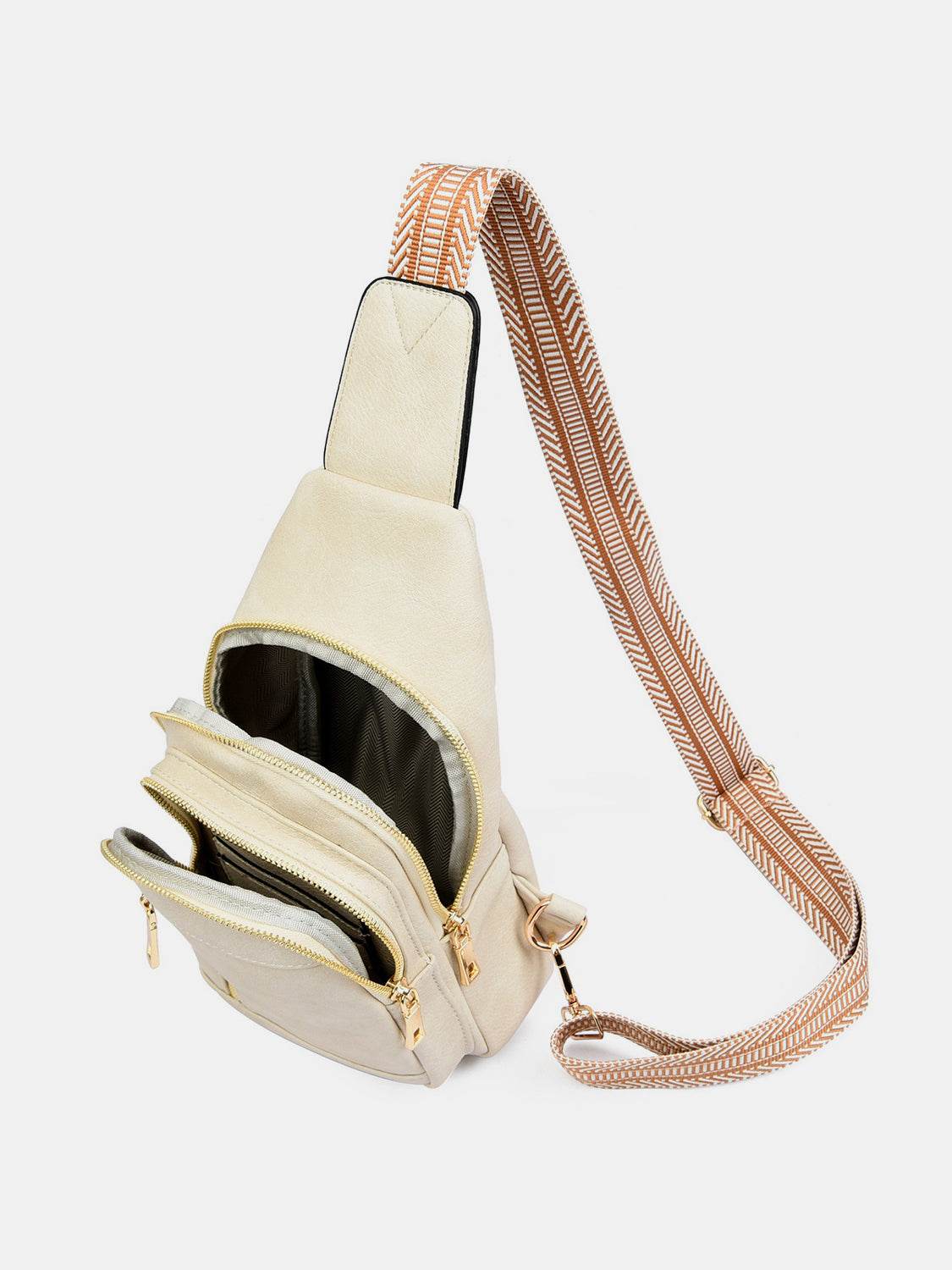 PU Leather Adjustable Strap Crossbody Bag - Delanoir