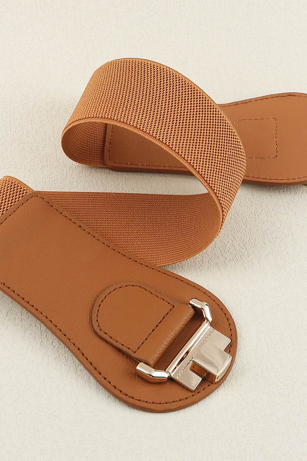 Alloy Buckle Elastic Belt - Delanoir