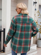 Mandy Plaid Button Up Long Sleeve Shirt - Delanoir