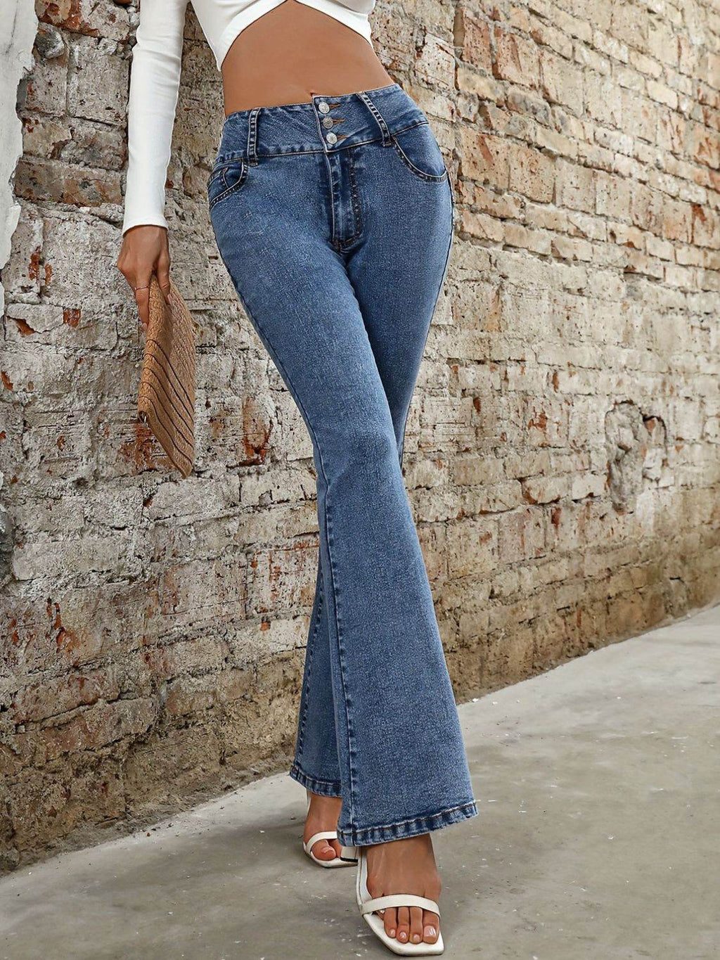 Bootcut Jeans with Pockets - Delanoir