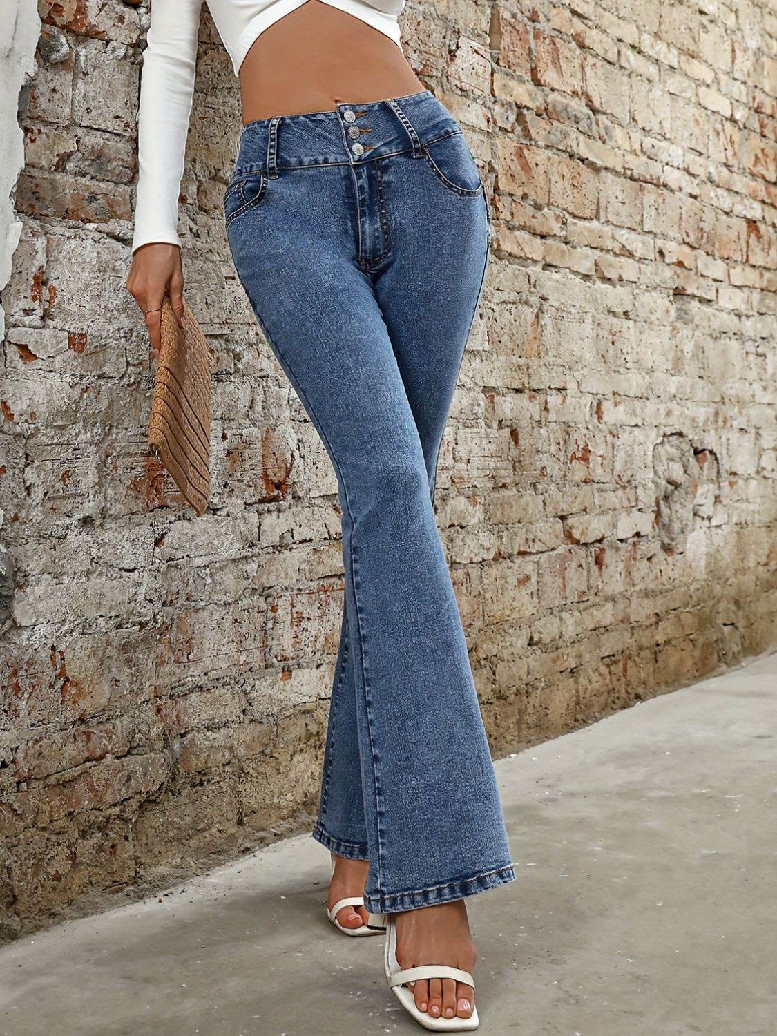 Bootcut Jeans with Pockets - Delanoir