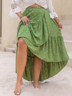 Plus Size High-Low Skirt - Delanoir