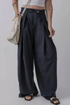 Wide Leg Pants with Pockets - Delanoir