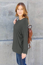 Basic Bae Full Size Round Neck Dropped Shoulder T-Shirt - Delanoir