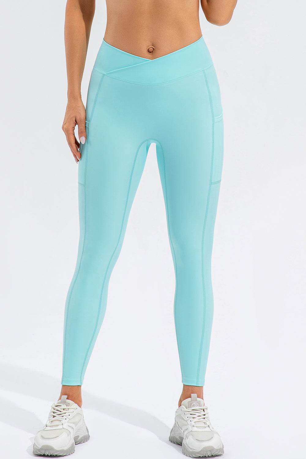 High Waist Active Leggings with Pockets - Delanoir