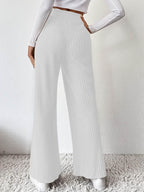 Ribbed High Waist Pants - Delanoir