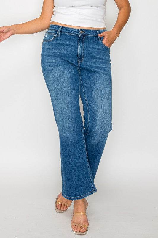 bytos Full Size Cat's Whiskers Mid Rise Ankle Jeans - Delanoir