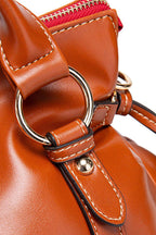 PU Leather Handbag with Tassels - Delanoir
