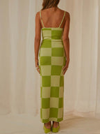 Spaghetti Strap Maxi Sweater Dress - Delanoir