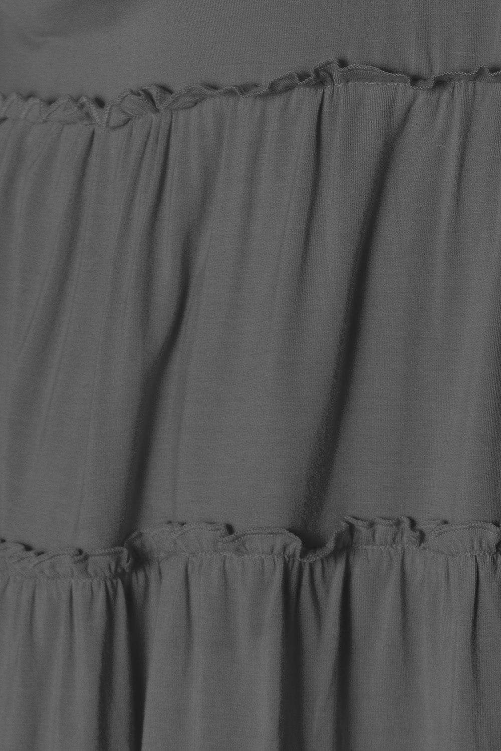 Double Take Half Button Long Sleeve Ruffle Hem Blouse - Delanoir