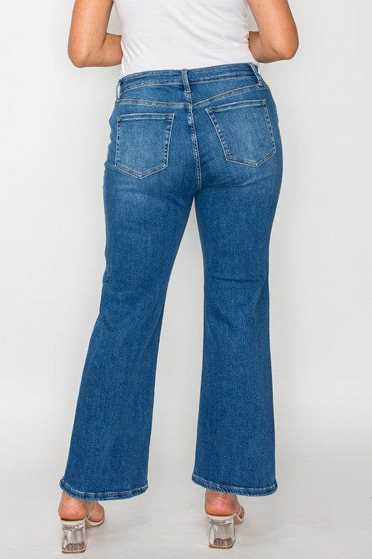 bytos Full Size Cat's Whiskers Mid Rise Ankle Jeans - Delanoir