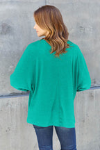 Double Take Full Size Round Neck Long Sleeve T-Shirt - Delanoir