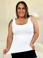 Basic Bae Full Size Square Neck Wide Strap Tank - Delanoir
