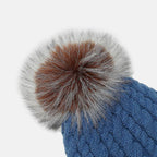 Cable Knit Winter Hat with Pompom - Delanoir