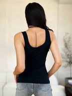 Basic Bae Full Size Square Neck Wide Strap Tank - Delanoir
