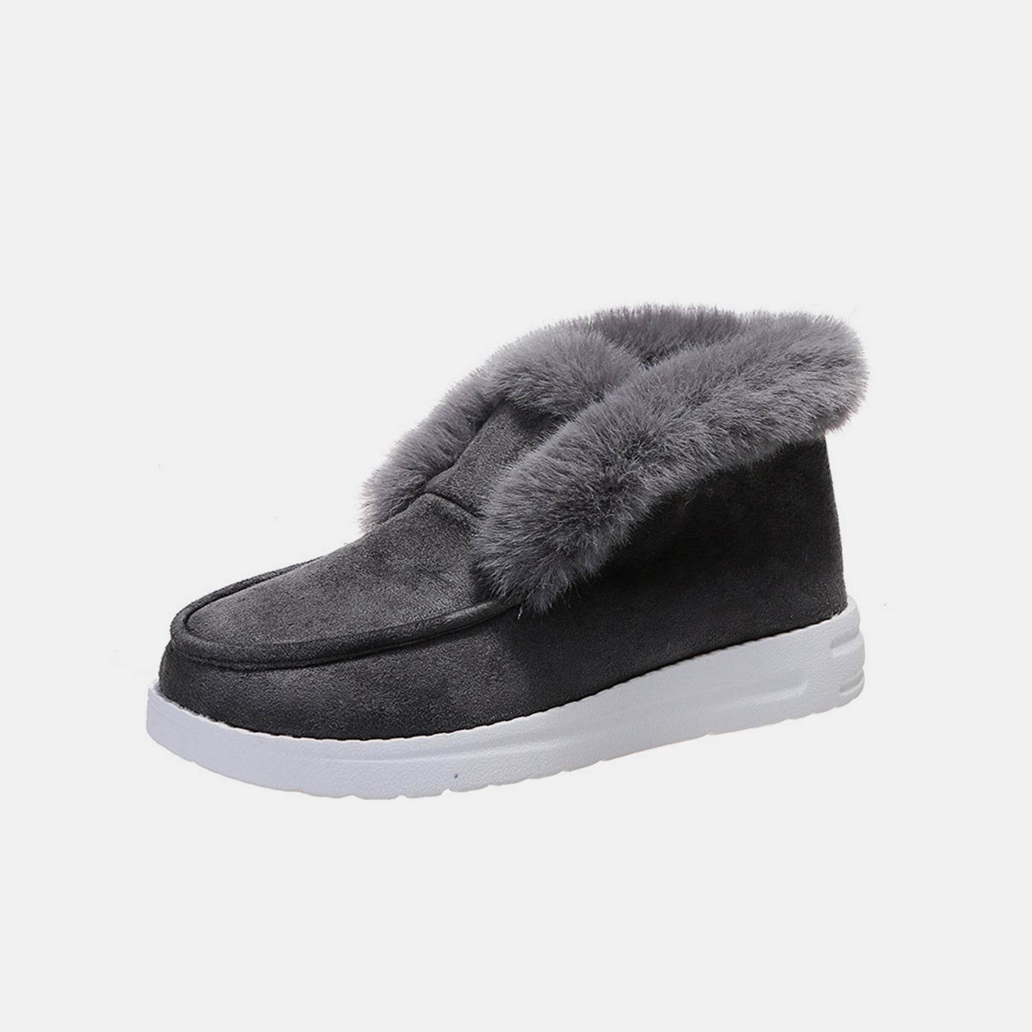 Furry Suede Snow Boots - Delanoir