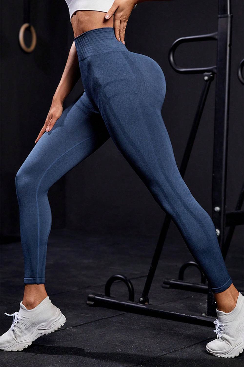 Wide Waistband High Waist Active Leggings - Delanoir