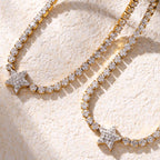 Titanium Steel Zircon Star Necklace - Delanoir