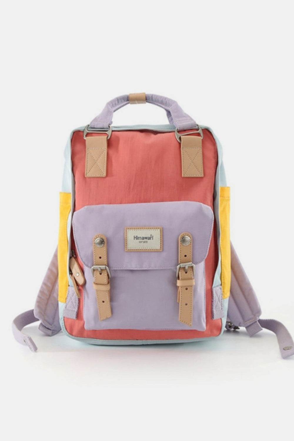 Himawari Contrast Waterproof Nylon Backpack Bag - Delanoir