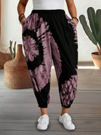 Tie-Dye Elastic Waist Pants - Delanoir