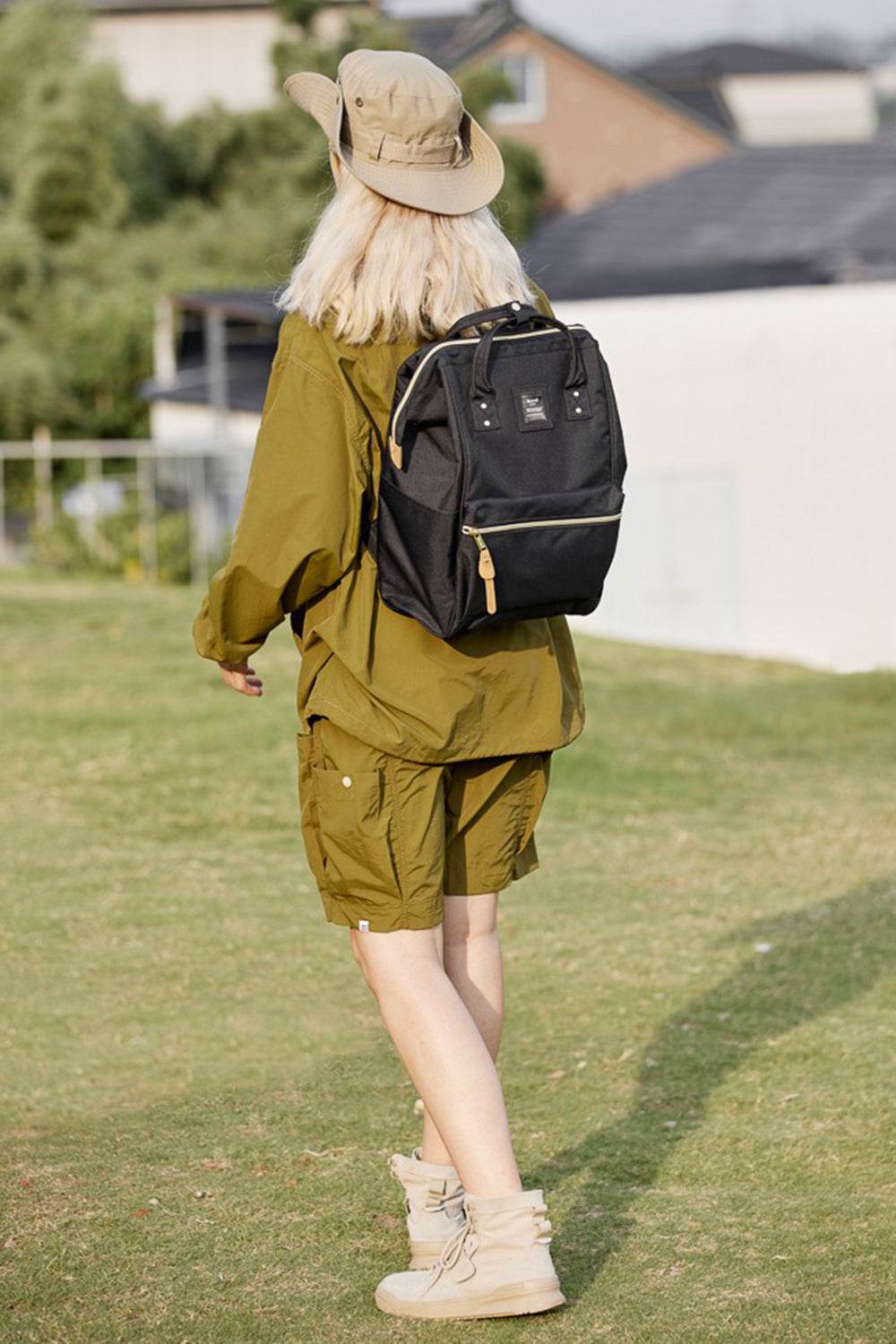 Himawari Waterproof Canvas Backpack Bag with Side Pockets - Delanoir