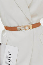 Geometric Double Buckle Elastic Belt - Delanoir