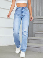 Distressed Jeans with Pockets - Delanoir