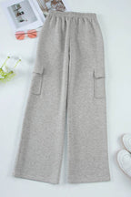 Drawstring Active Pants with Pockets - Delanoir