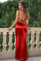 Strappy Backless Maxi Dress - Delanoir