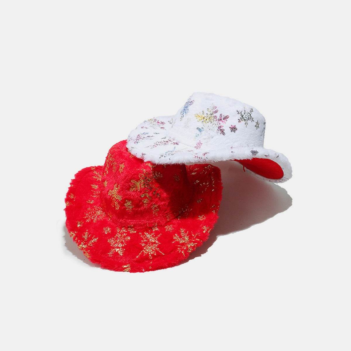 Fuzzy Snowflakes Polyester Hat - Delanoir